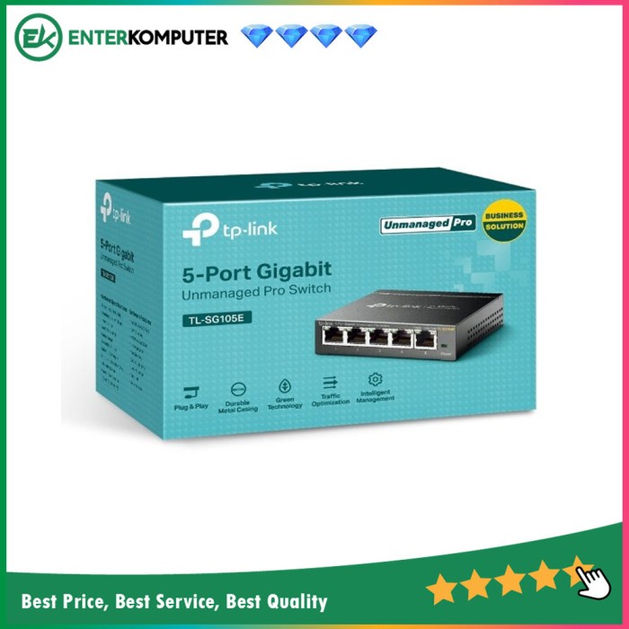 Networking TP - Link Switch 5 Port Gigabit 10/100/1000 - TL-SG105E