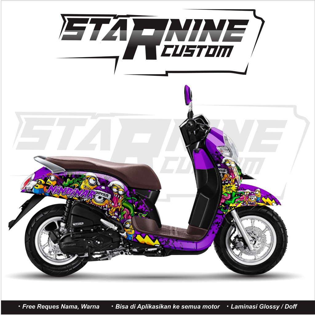 sticker scoopy full body stiker scoopy minion zombie decal scoopy 2019