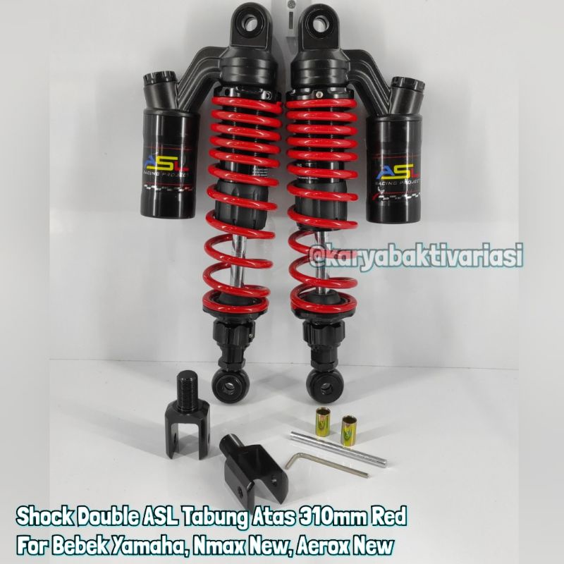 SHOCK DOUBLE ASL TABUNG ATAS 310MM, BEBEK YAMAHA, NMAX NEW, AEROX NEW