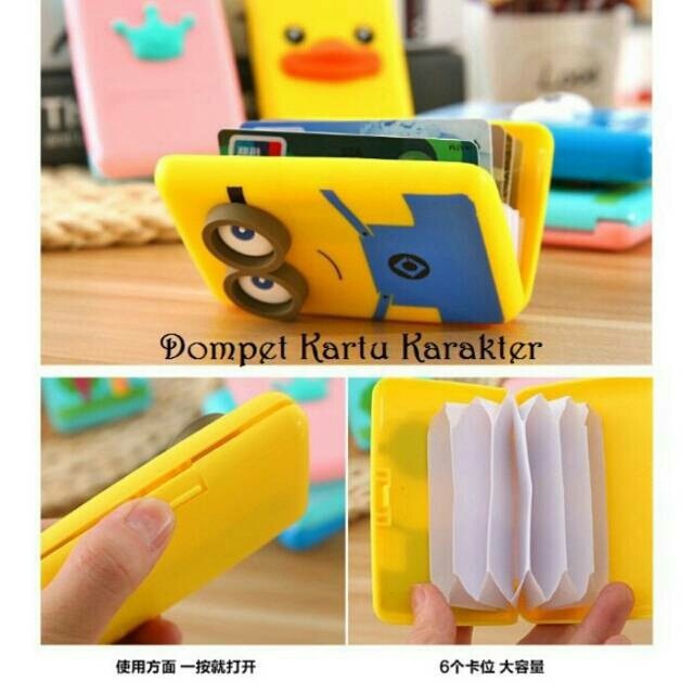 Travelmate JUAL Dompet kartu 3D karakter animal hewan lucu card holder