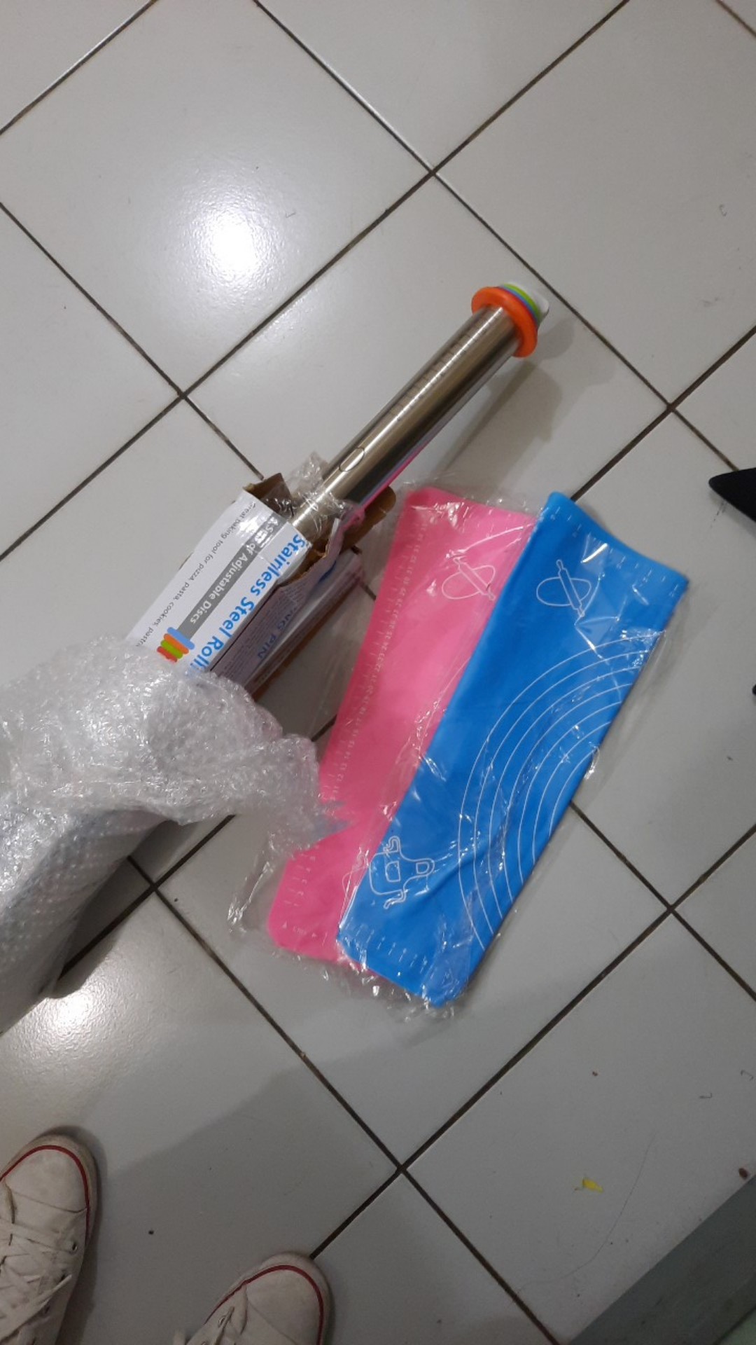 Aigootan Medan Rolling Pin Stainless Steel / Penggiling Adonan Anti Karat / Non Stick Roller