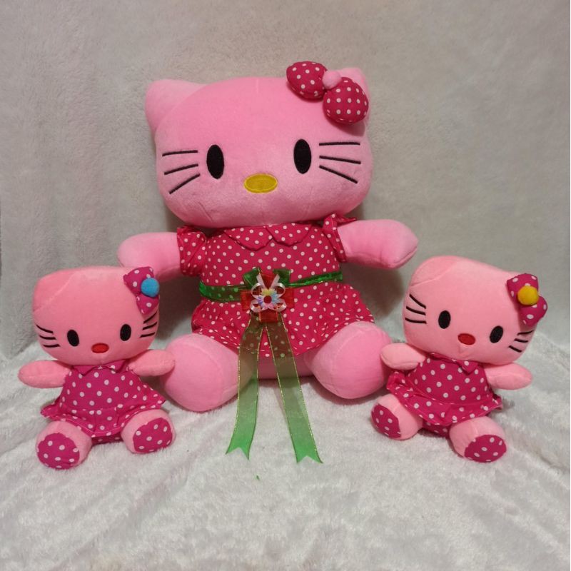 boneka hello Kitty Polkadot beranak 2 Murah