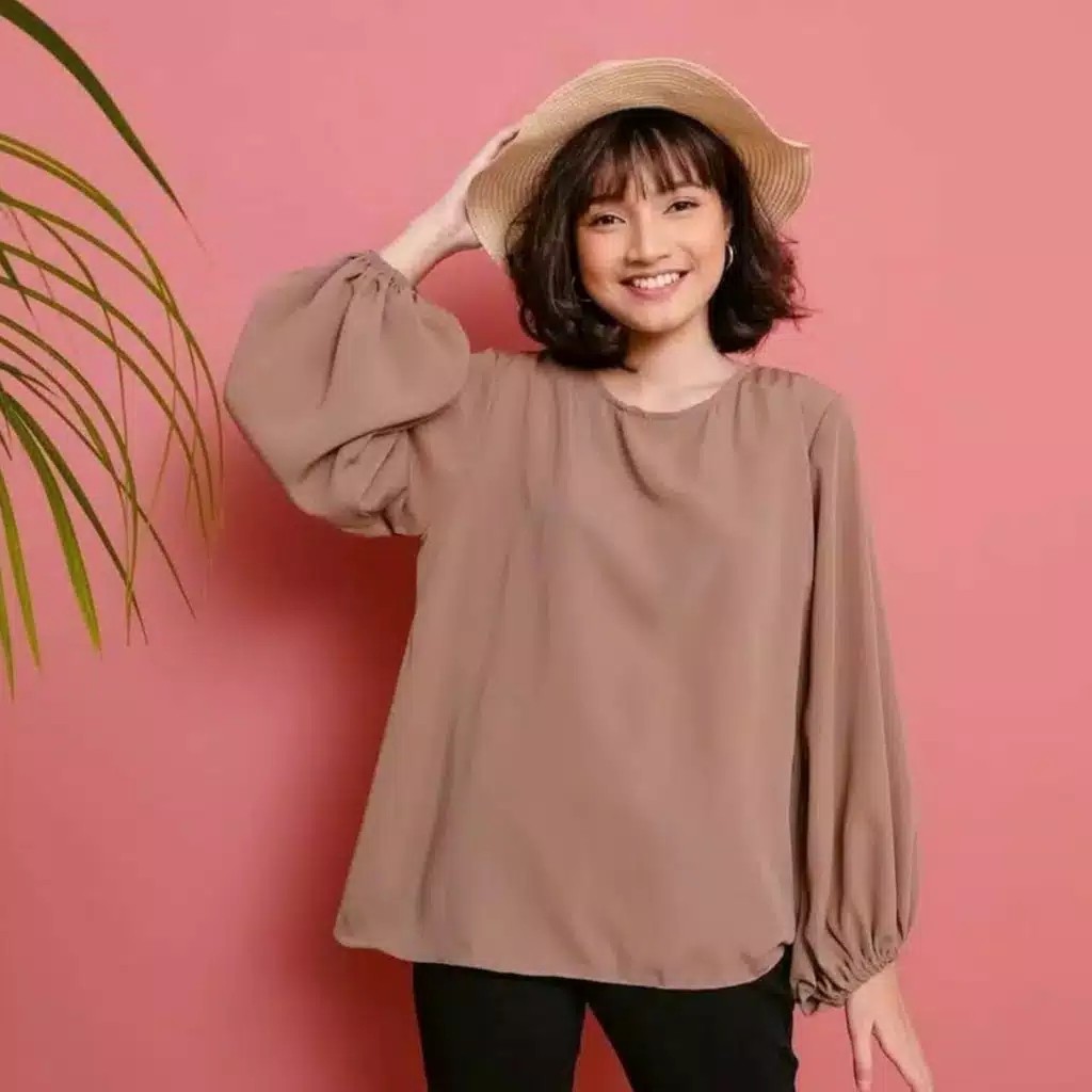 LUNE BALON BLOUSE TOP / PAKAIAN ATASAN WANITA TERLARIS Pakaian Wanita