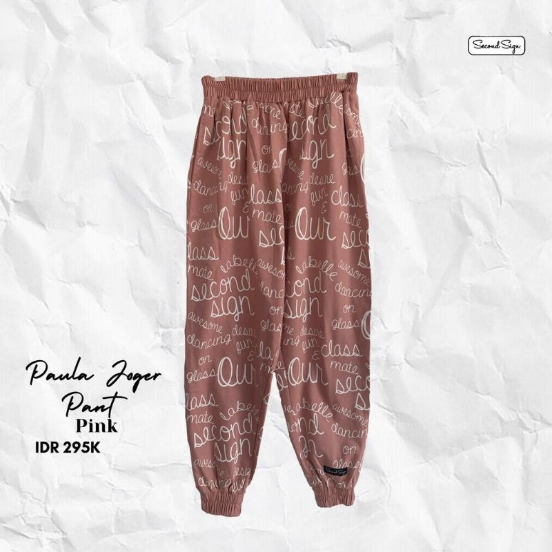 Paula Joger pink Second sign