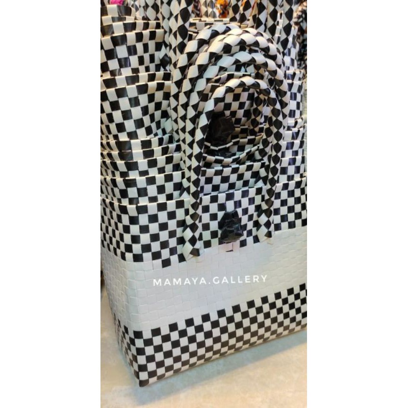 Tas Parcel Black white/Tas sembako/Tas belanja Hits