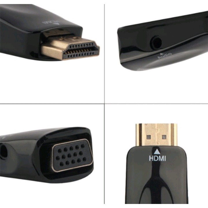 CONVERTER HDMI MALE TO VGA FEMALE FULL HD ADAPTER WITH AUDIO OUTPUT