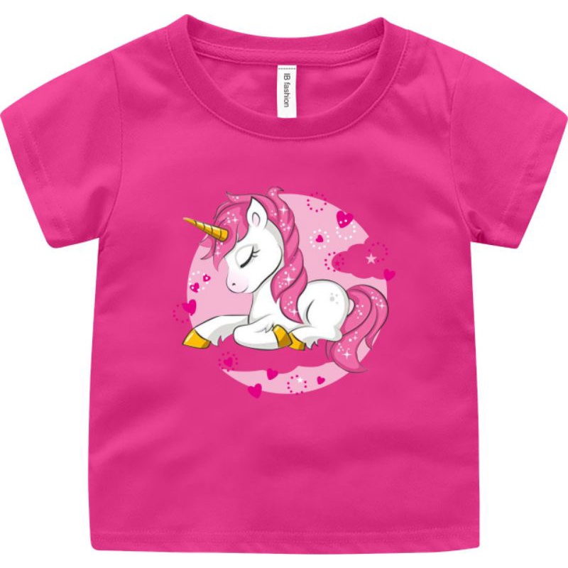 Baju KAos Anak Perempuan Unicorn 3 Untuk Anak Umur 2-10 tahun atasan anak Cewek Baju Oblong anak Cewek T shirt Anak