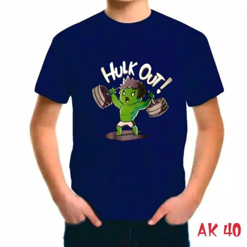 kaos anak pria motif hulk Edisi Famili Combad 30s S,M,L,XL,XXL