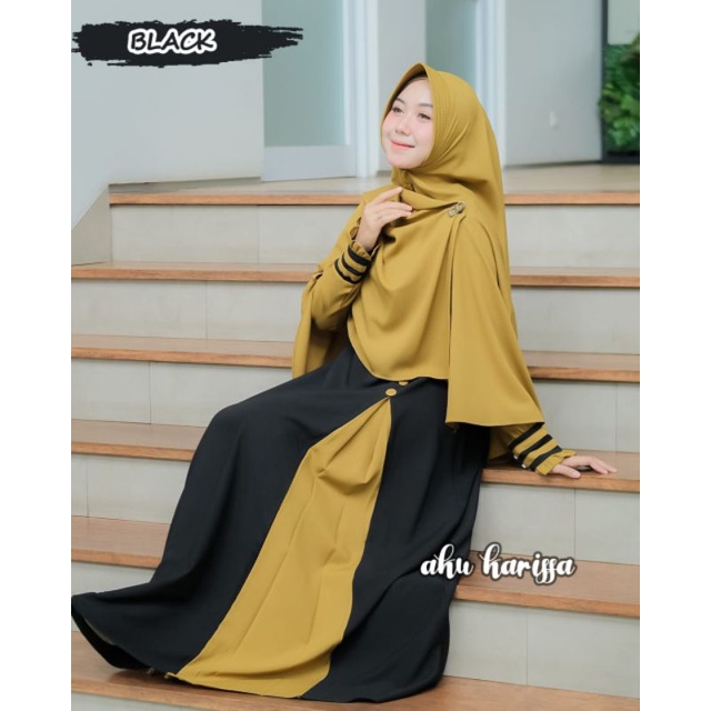 110222 syarifah gamis set hijab syari jumbo ori aku karissa