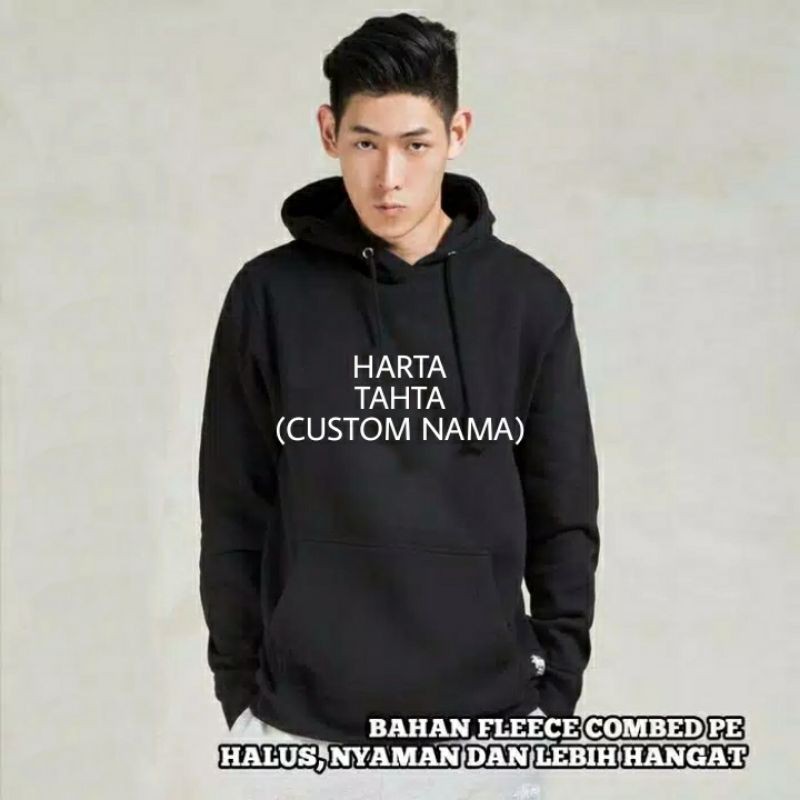 S - XXXXXL(6XL) Hoodie BIGSIZE Hoodie HARTA TAHTA CUSTOM NAMA Jaket Pria Wanita JUMBO OVERSIZE