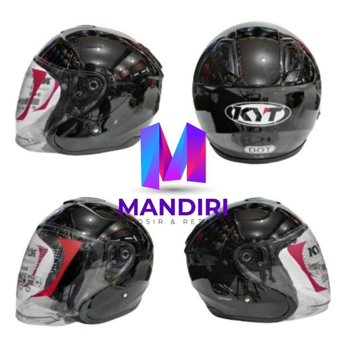Helm kyt kyoto Black glossy
