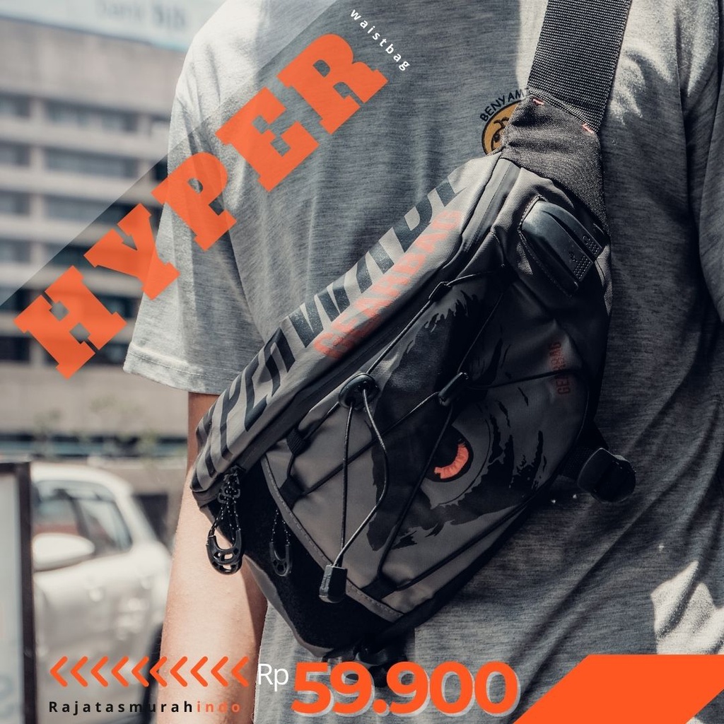 Tas Selempang GEAR BAG 13130 HYPER 2 in 1 PORT  Sports Bag - Slingbag - Waist bag Pria Best Seller