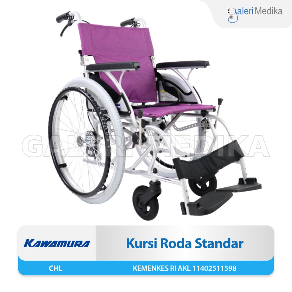 Kursi Roda Jepang Kawamura Type CHL Lightweight Wheelchair - Bahan Aluminium Kuat dan Ringan