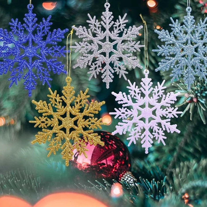 [Christmas Products]10cm Snowflake Party Supplies Decor Ornaments