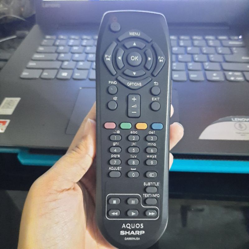 REMOTE REMOT TV SHARP AQUOS LED LCD GA965WJSA ORIGINAL ASLI