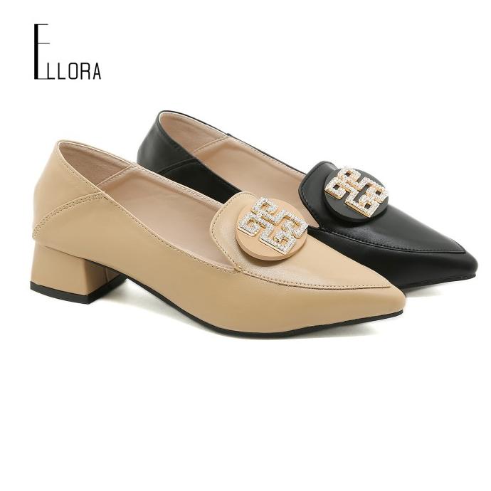 Ellora El594-2 Sepatu Kerja Wanita Pansus Tapak Tahu