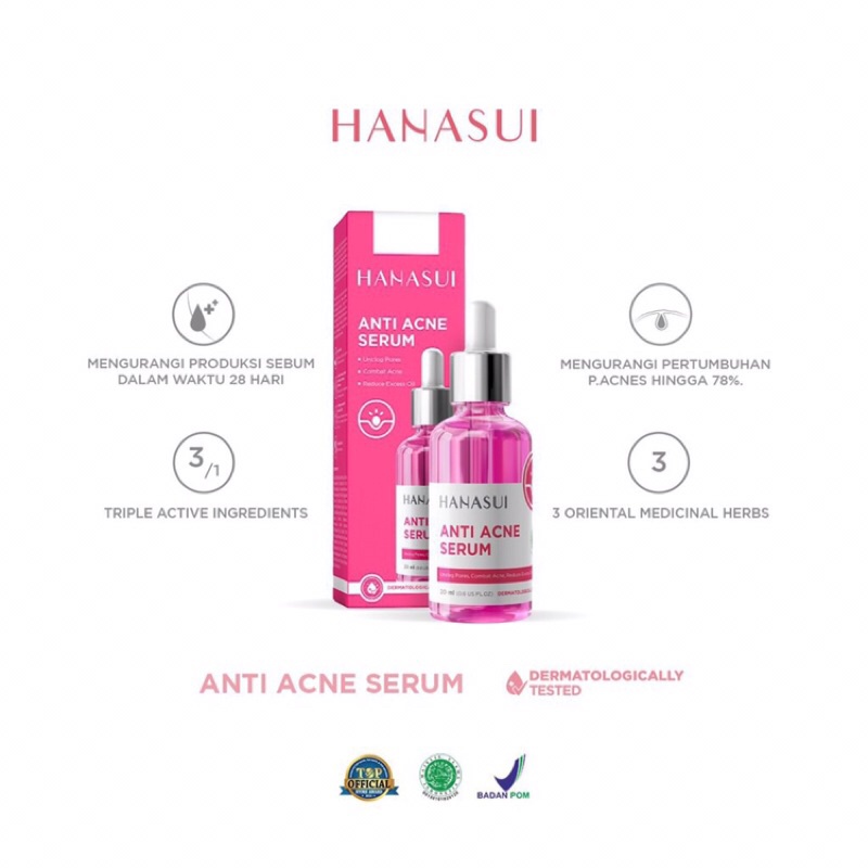 HANASUI ANTI ACNE SERUM DAN COLLAGEN SERUM