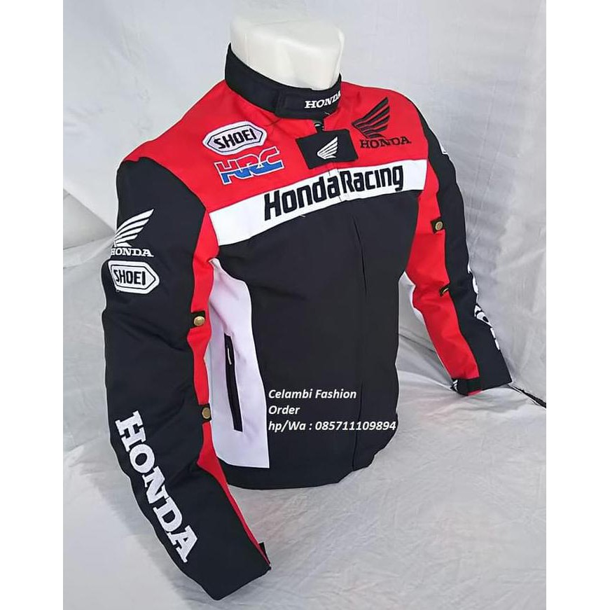 Jaket Motor Honda Hrc Full Protektor Honda Racing Club Touring New