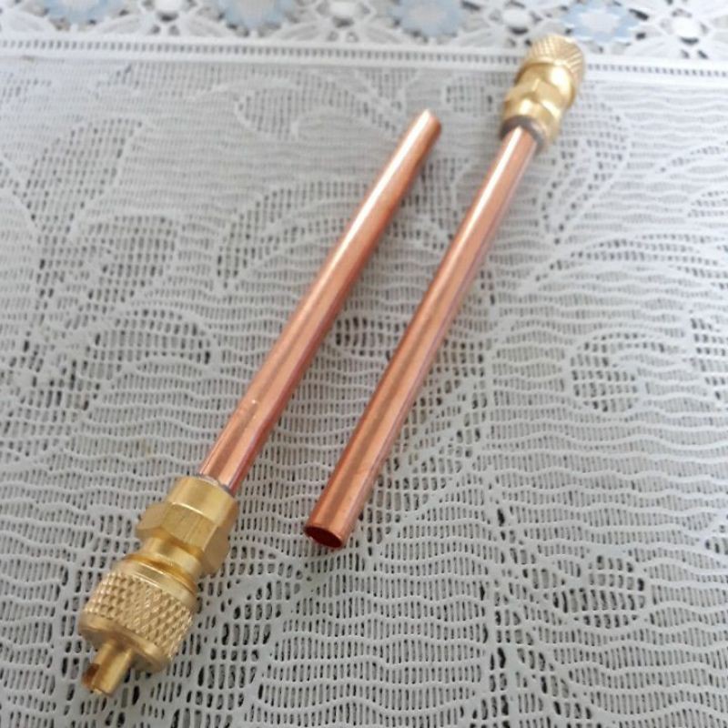 Filler Tube Atau Pentil pengisian freon kulkas refrigerant