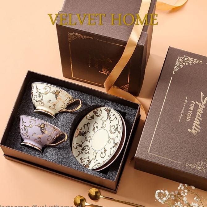 

Hampers Cangkir teacup emas gold Parcel lebaran idul fitri natal kado