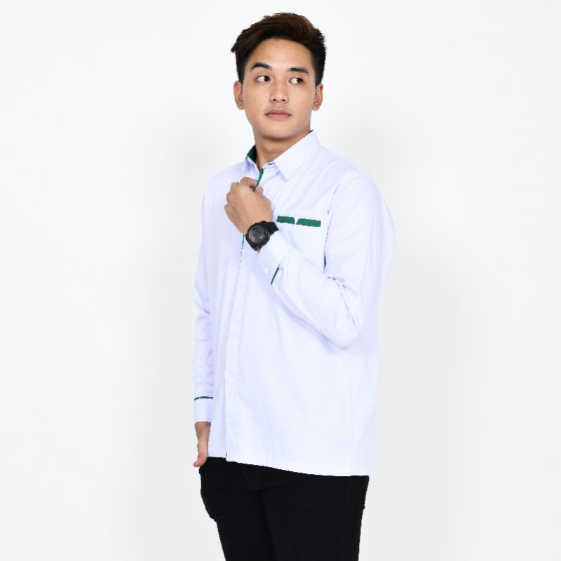 seragam putih ASN tangan pendek panjang/baju dinas wanita pria/kemeja dinas wanita custom bordir