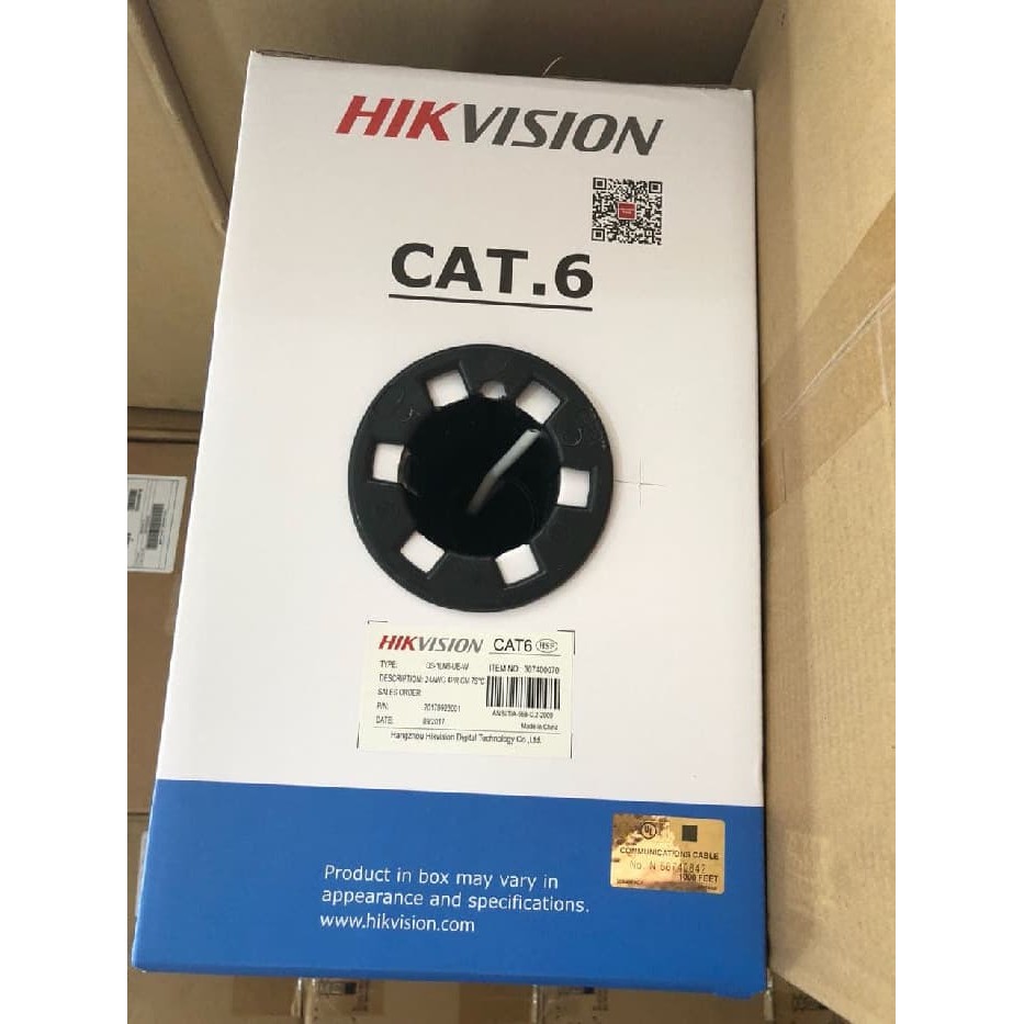 Kabel LAN CAT6 Hikvision, cable UTP LAN CAT 6, 305 meter