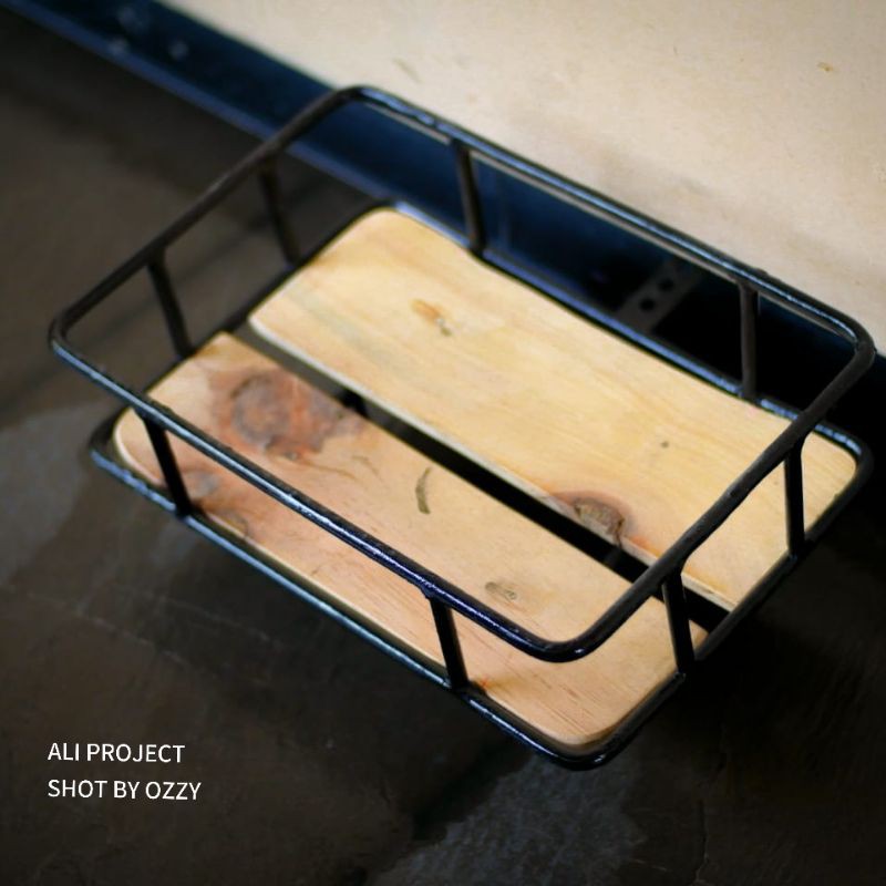 Rak Depan Sepeda Model Alas Kayu Rak Basket Cocok untuk sepeda Federal Fixie Minion Minivello