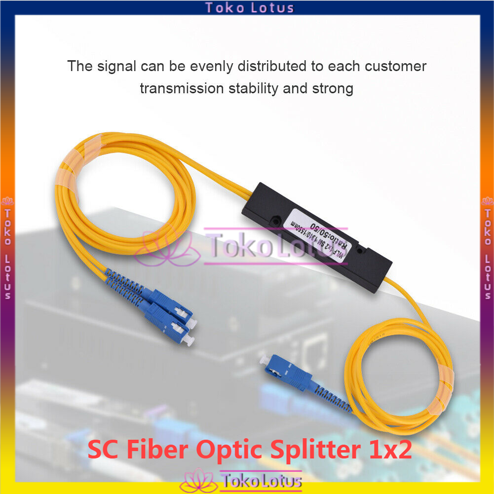 SC Kabel Fiber Optik Splitter 1: 2