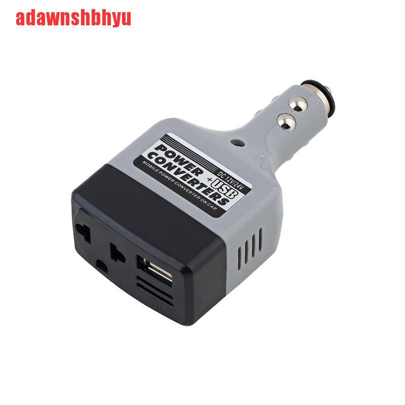 Adaptor Konverter Inverter Dc 12v/24v Ke Ac 220v Untuk Mobil