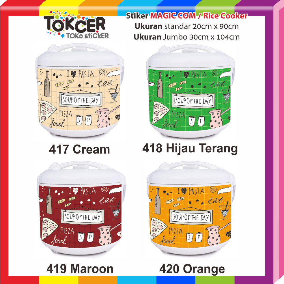 Stiker MAGIC COM / Rice Cooker MASTERCHEF