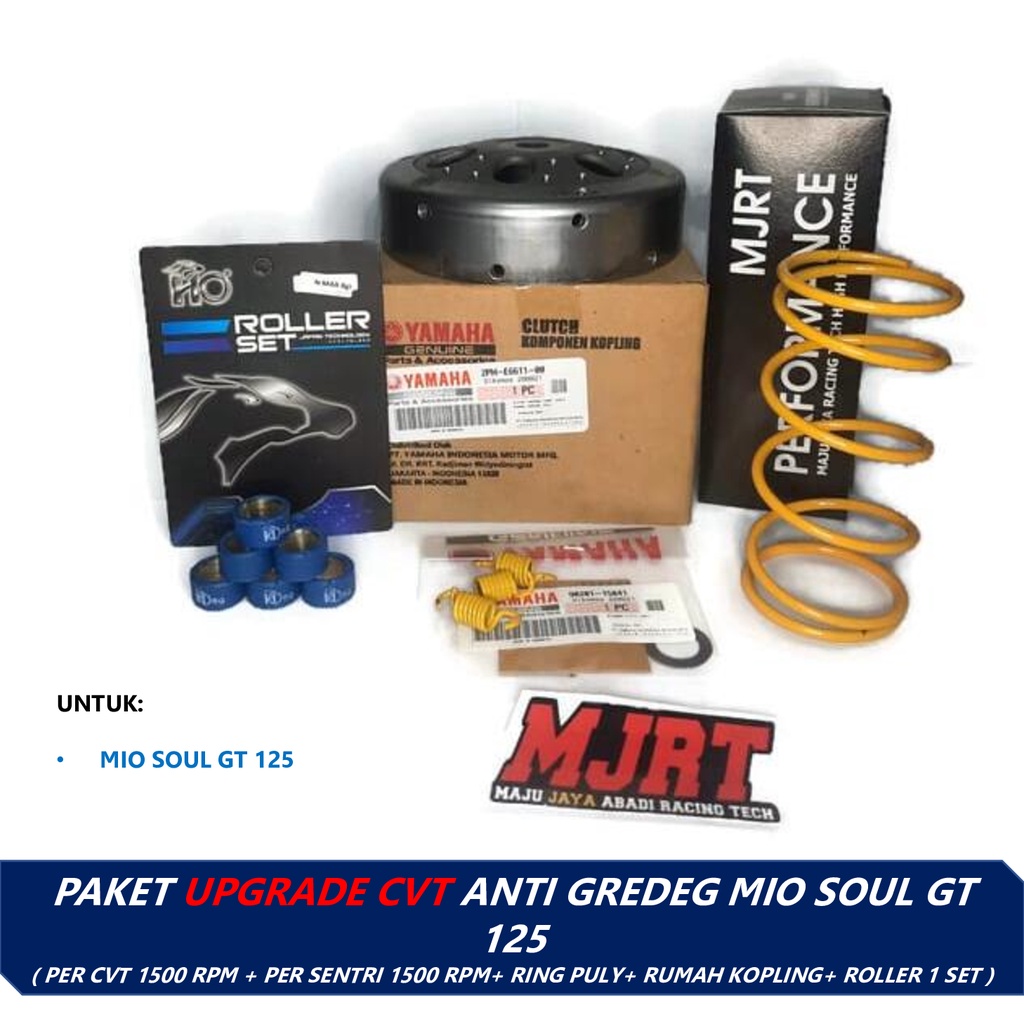 PAKET UPGRADE CVT ANTI GREDEG MIO SOUL GT 125 ORIGINAL (2PH)