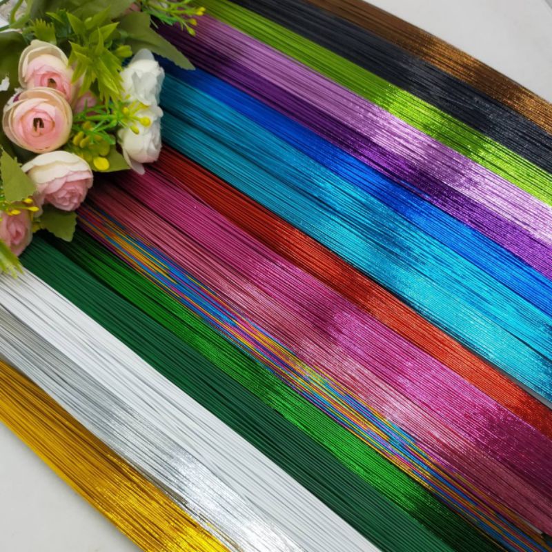 1 ikat (30 btg) kawat bunga 22 kawat kelopak bunga kawat bunga stocking kawat bunga kresek kawat pol