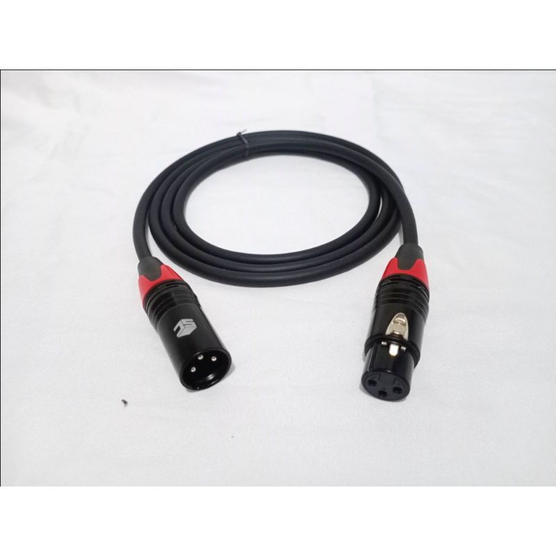 1 PCS KABEL CANON XLR MALE (COWOK) KE XLR FEMALE (CEWEK) BLACK 40 METER