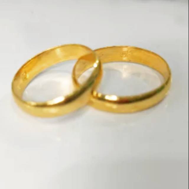 Sepasang Cincin Emas Asli Kadar 875 Cincin Couple Cincin Nikah Cincin Tunangan Shopee Indonesia