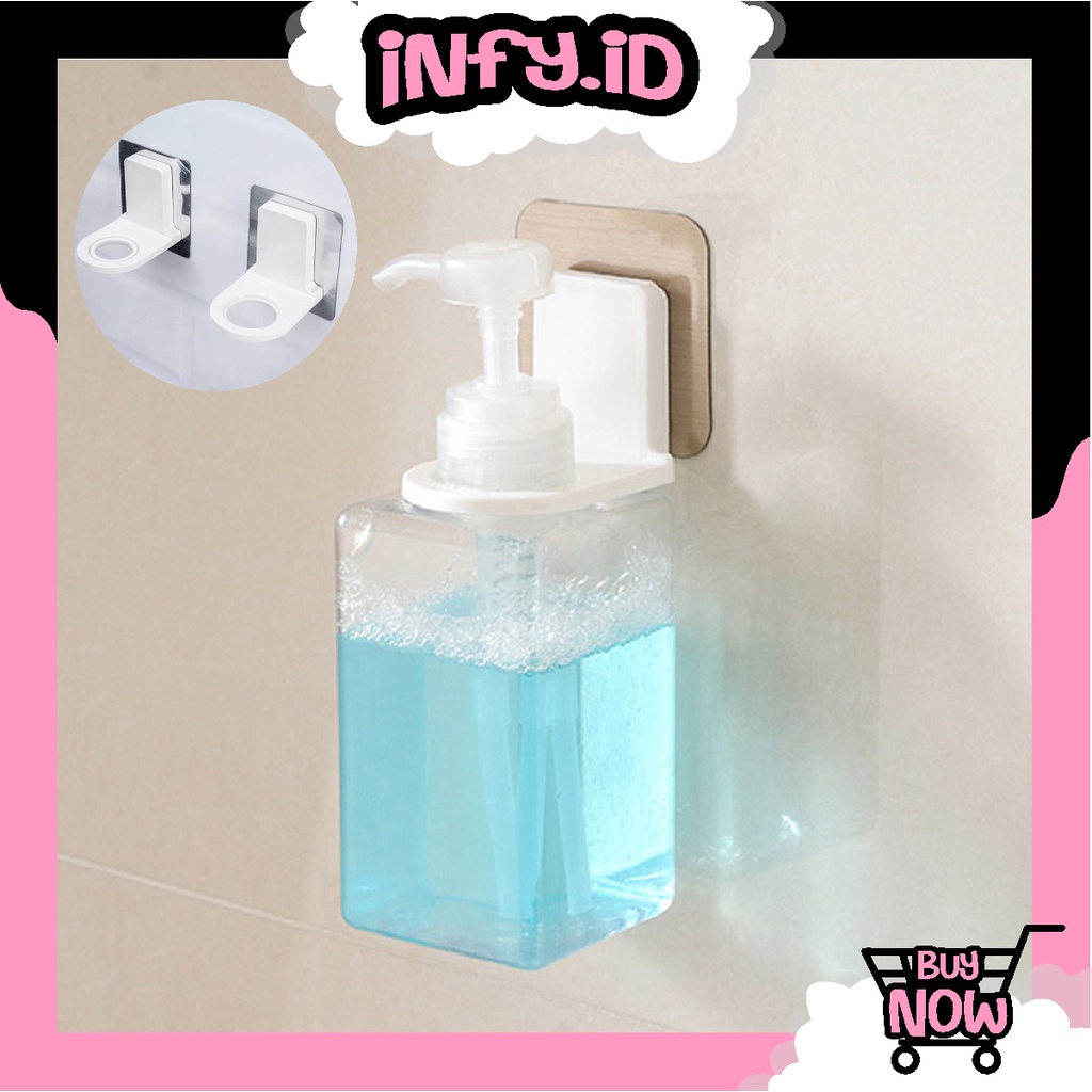 INFY -  R477 Gantungan Botol Shampo Sabun Dinding Kamar Mandi Serbaguna Holder Botol Sabun