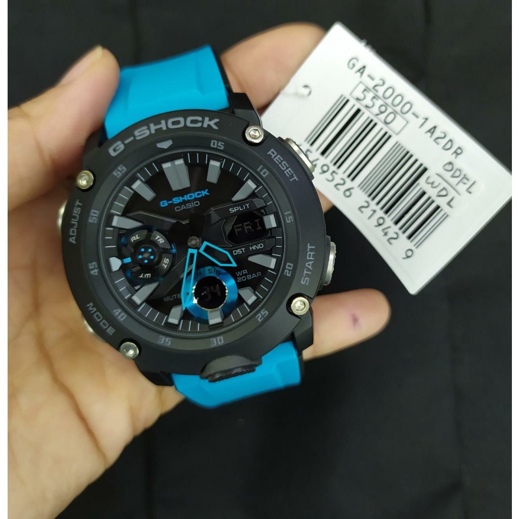Jam tangan pria CASIO G-SHOCK GA-2000-1A2DR strap rubber original garansi resmi 2 tahun gap