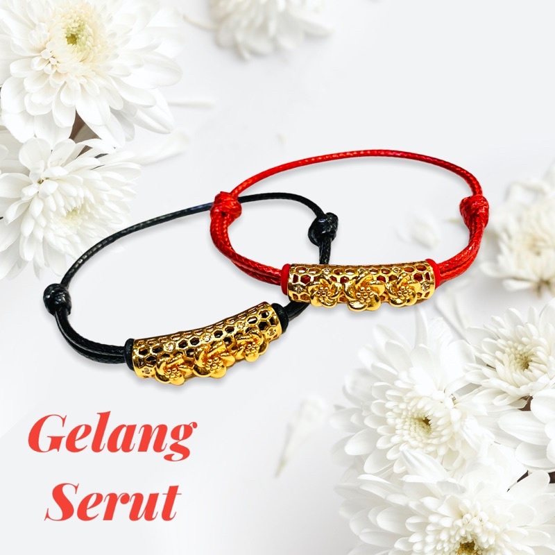 gelang wanita//gelamg tali serut//perhiasan//gelang