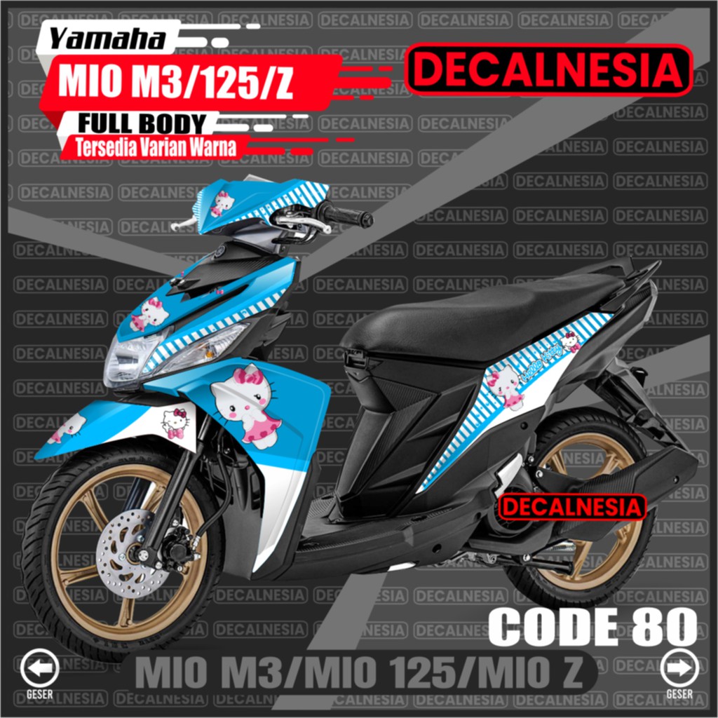 Jual Yamaha Decal Mio M3 Full Body Stiker Motor Mio M3 125 Z Hello Kitty Sticker Modif Dekal Variasi Aksesoris Racing C80 Indonesia Shopee Indonesia