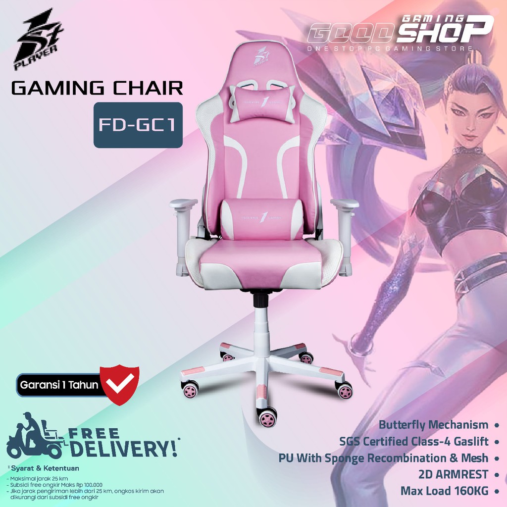 1STPLAYER GAMING CHAIR FD-GC1 / FD-GC-1 (PINK ) Kursi Gaming