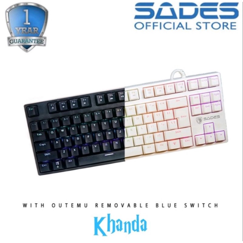 Sades keyboard gaming Mechanical TKL  Khanda / Removable Switch