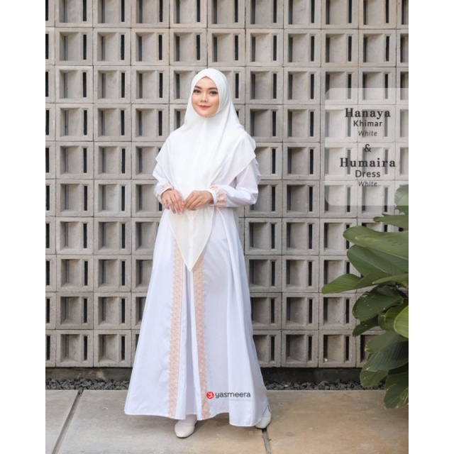 TERBARU YASMEERA- Humaira dress by Yasmeera - Gamis toyobo hitam dan putih- Gamis umroh haji
