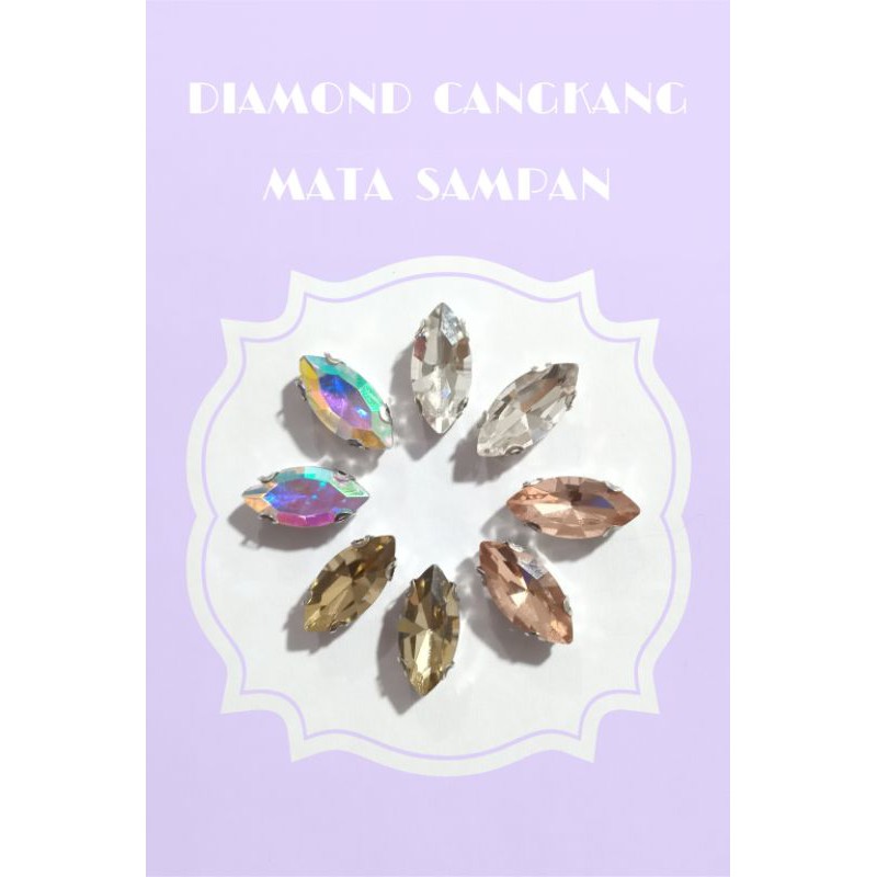 ECER PAYET DIAMOND CANGKANG SAMPAN KACA ±50bj *P235*