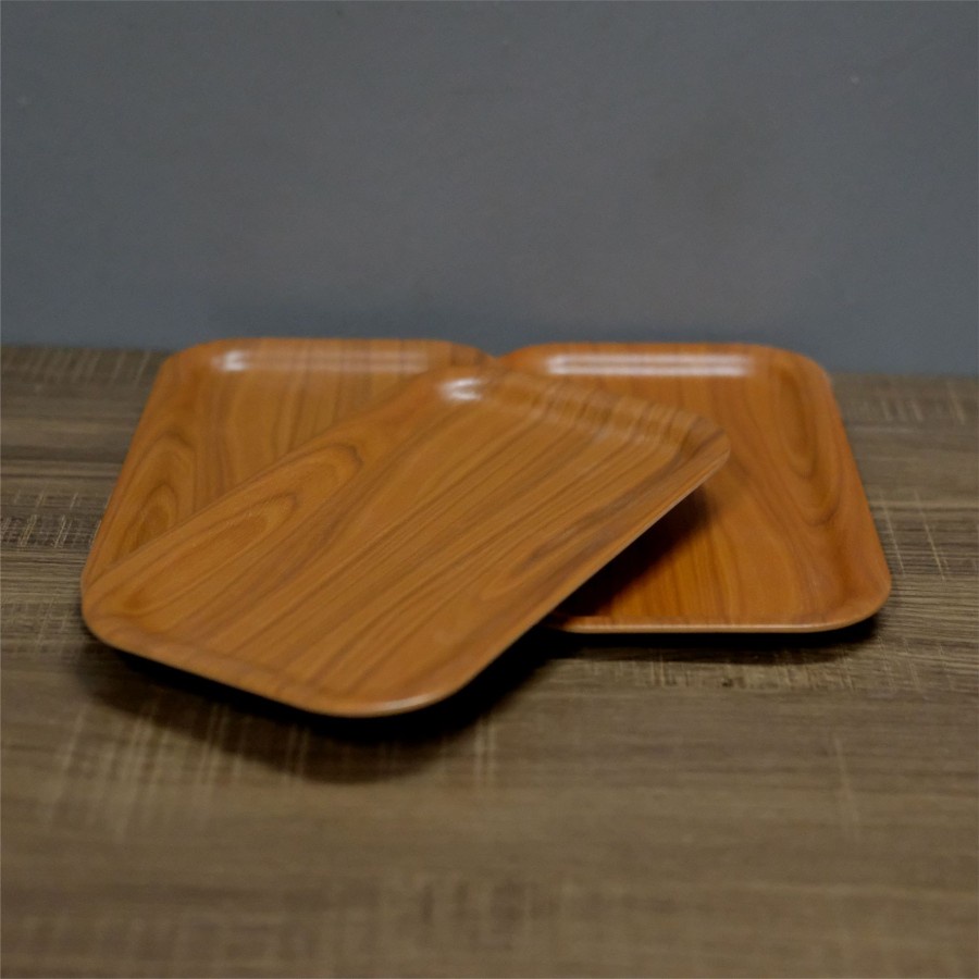 Nampan Bill Melamine Motif Kayu GLORI Ukuran 13.5x23.5 cm / Nampan Nota / Nampan Bon / Nampan Tempat Minum