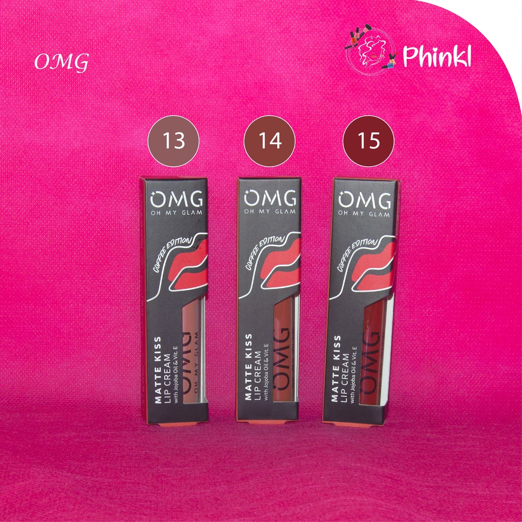 `ღ´ PHINKL `ღ´ OMG Lipcream mattee lipstick cair oles oh my glam bisa diombre tekstur mate tidak bikin bibir kering