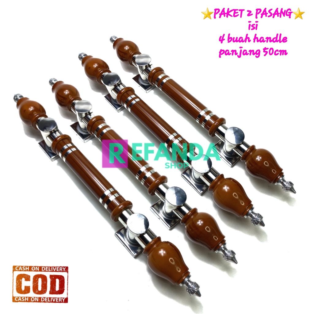 4buah gagang panjang 50cm handle pegangan tarikan perlengkapan pintu rumah minimalis model lohan spb