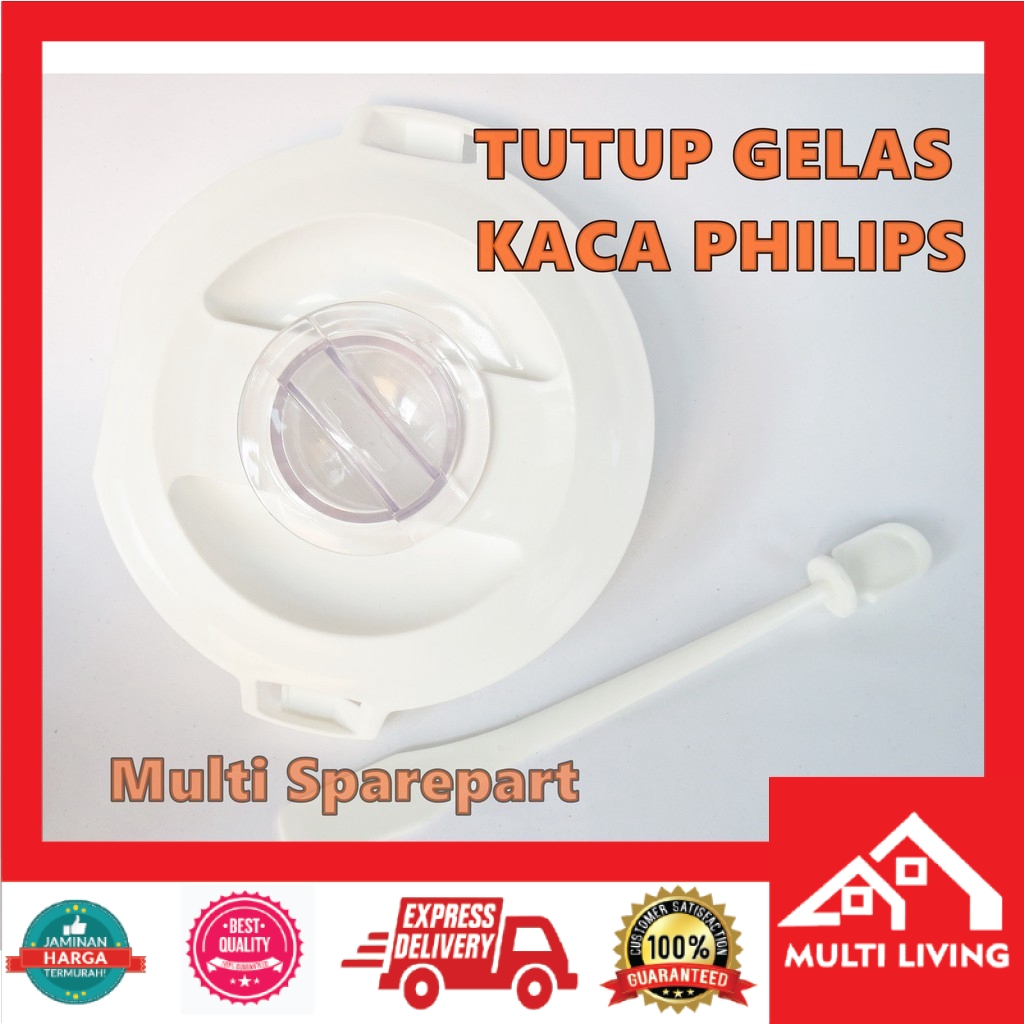 Tutup + Sendok gelas Blender Philips Baru kaca / beling HR 2115 HR 2116 HR 2071 2061