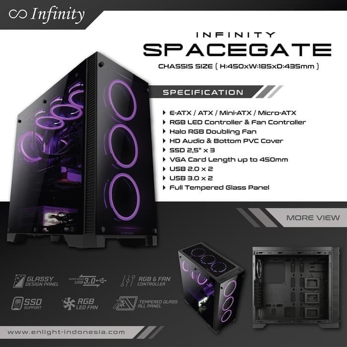 CASING GAMING INFINITY SPACEGATE