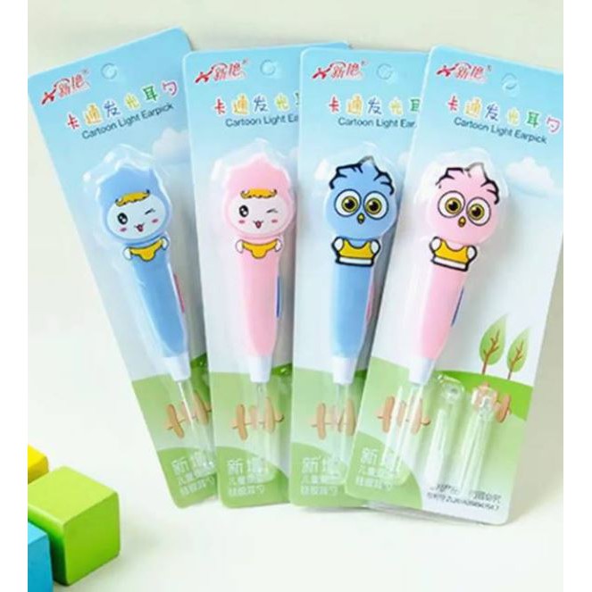 Earpick Korek Kuping Led / Korek Kuping Bayi / Pembersih Telinga Bayi Led / Alat Pembersih Telinga / Alat Korek Kuping Lampu LED / Flash Light Earpick