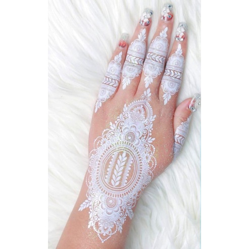 HENNA INSTAN 1PCS UNTUK 1TANGAN FREE GLITTER| Henna stiker