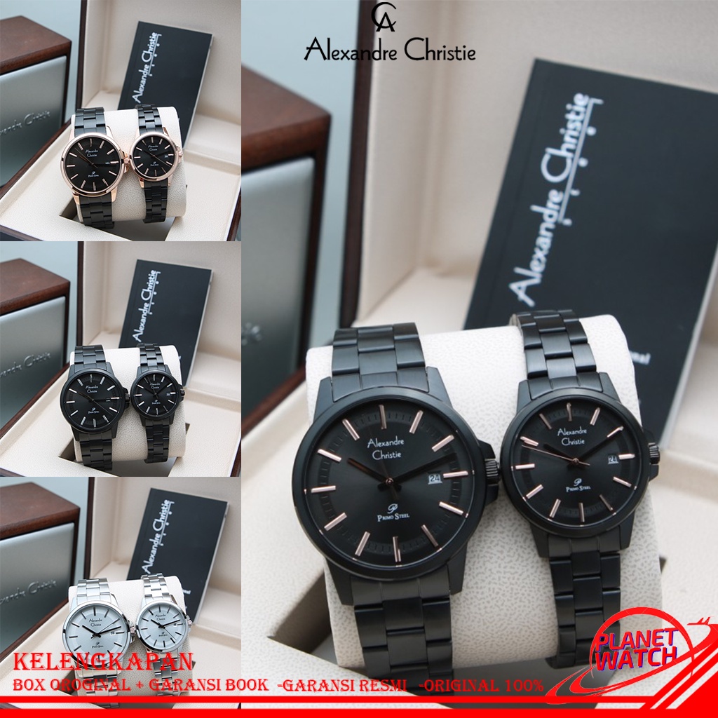 ALEXANDRE CHRISTIE COUPLE ORIGINAL JAM TANGAN ALEXANDRE CHRISTIE COUPLE JAM ALEXANDRE CHRISTIE AC ST